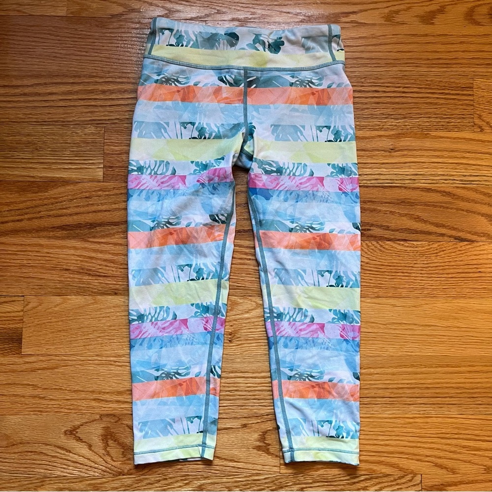 Athleta Girl tropical print leggings size large / 12